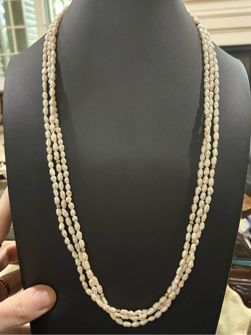 Vintage Oriental Cultured Pearl Co. 14k Freshwater Pearl Necklace